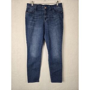 Old Navy Womens Super Skinny Jeans Size 12 Medium Wash Denim Cotton Blend